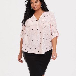 Torrid Harper Stripe & Dot Top 3X